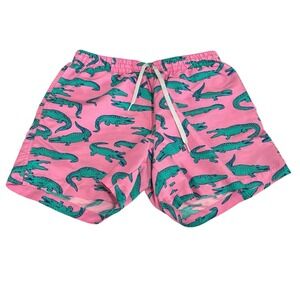 Chubbies Swim Trunks Men's‎ Large Alligator Print 5" Mesh Lined Outdoor Summer